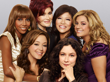 The Talk, Sara Gilbert, Leah Remini, Julie Chen, Sharon Osbourne, Holly Robinson Peete, Marissa Jaret Winokur. The Talk, Sara Gilbert, Leah Remini, Julie Chen, Sharon Osbourne, Holly Robinson Peete, Marissa Jaret Winokur.